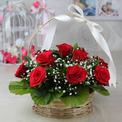 Beautiful Roses Basket Faridabad Gift